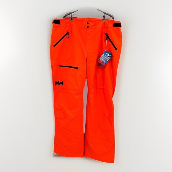 Helly Hansen Sogn Cargo Ski Pants in Neon Orange size XXL Men's NWT Snow Winter - Picture 1 of 13